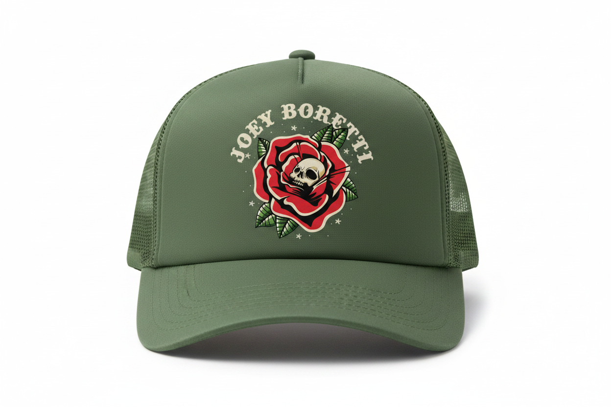 Army Green Cream Letters