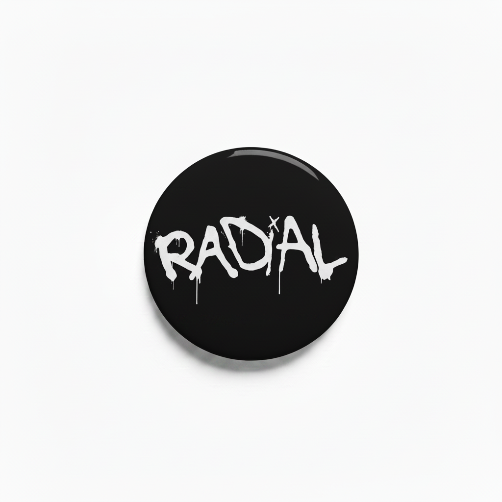 Black button white logo