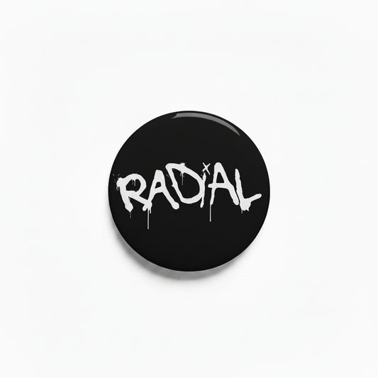 Black button white logo