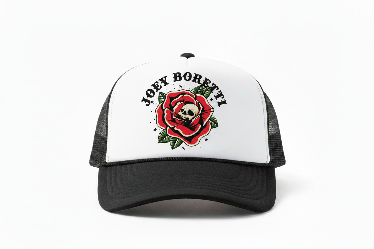 Boretti Hat White Black