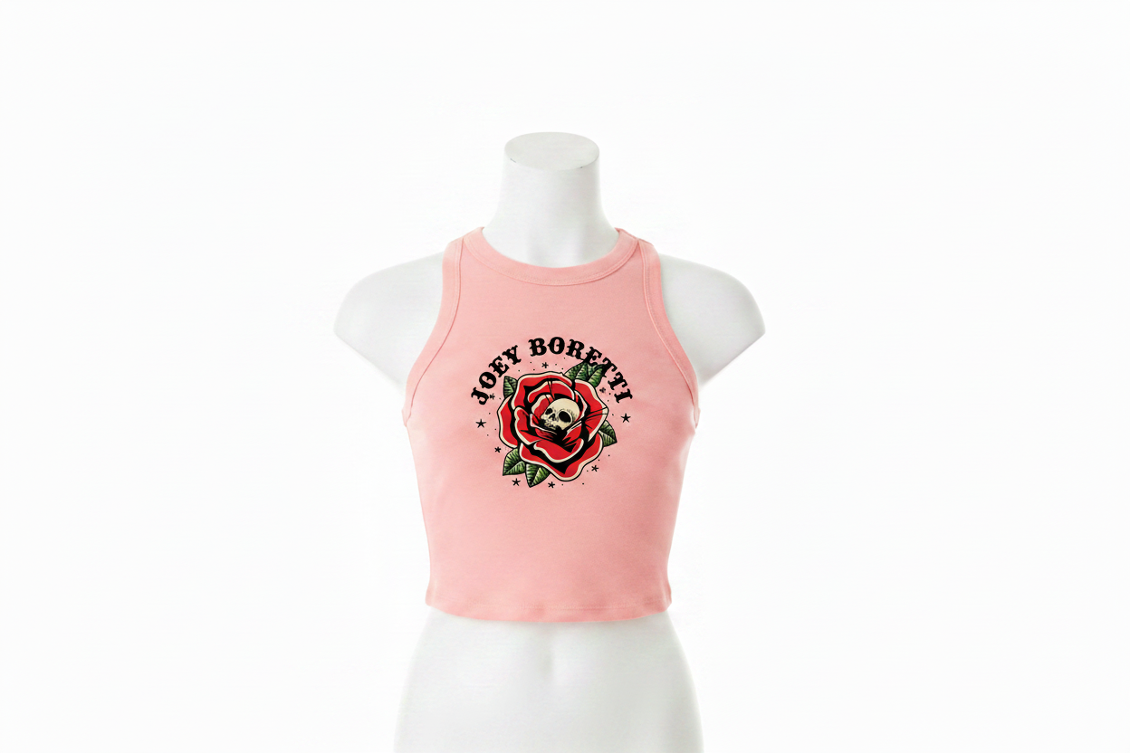Boretti Ladies Crop Tank Bubblegum Pink