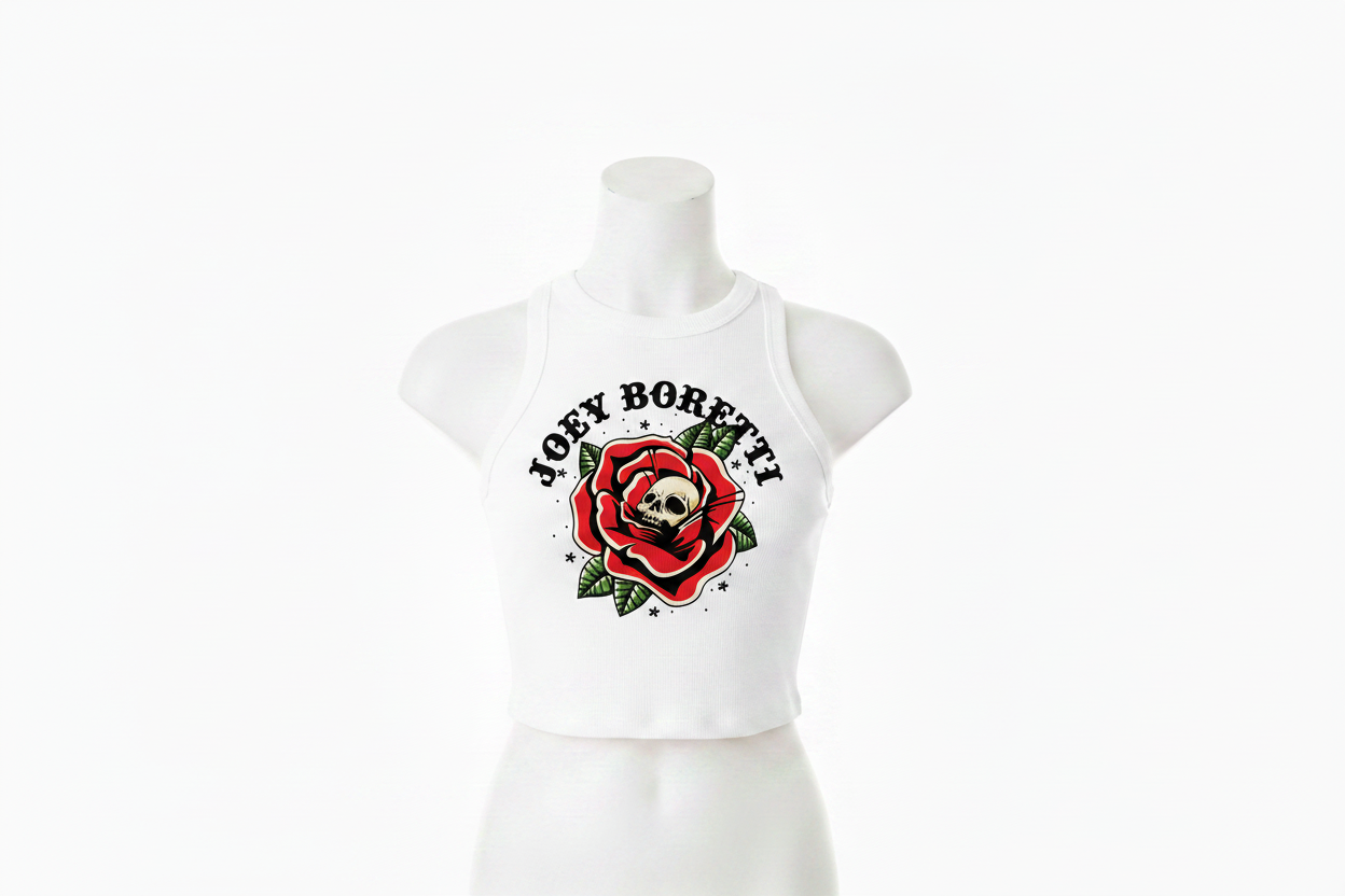 Boretti Ladies Crop Tank White