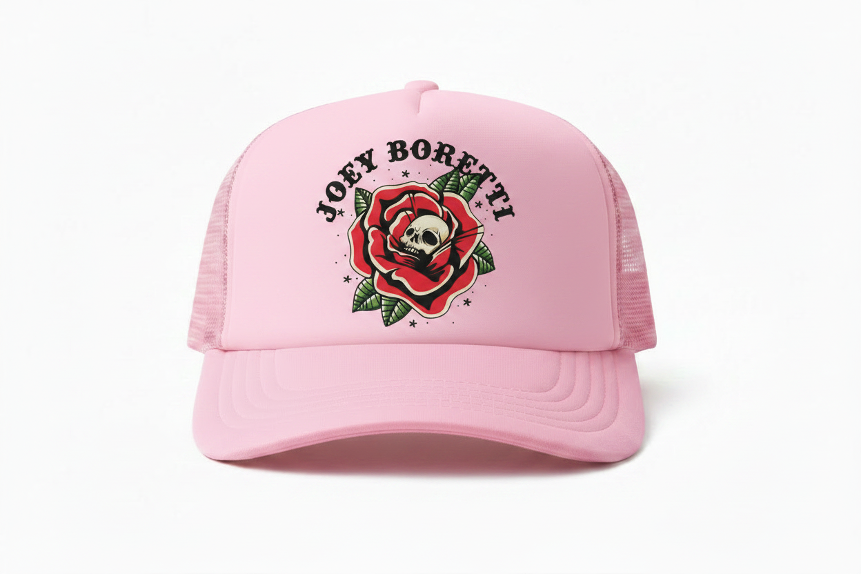 Bubblegum Pink Black Letters