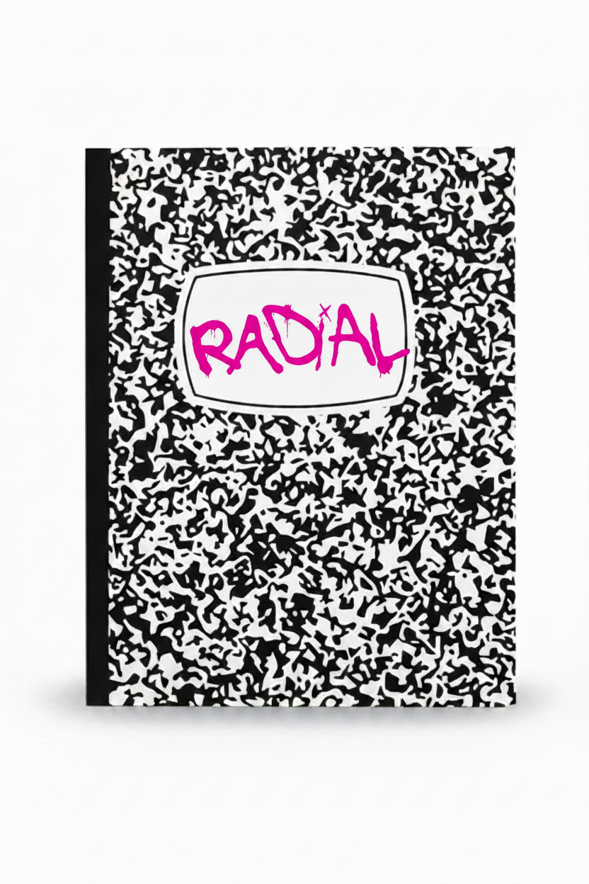 Composition notebook hot pink logo