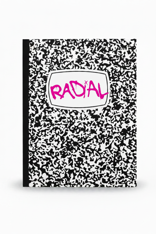 Composition notebook hot pink logo