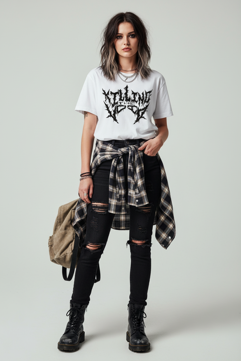 Grunge - White KTV Tee