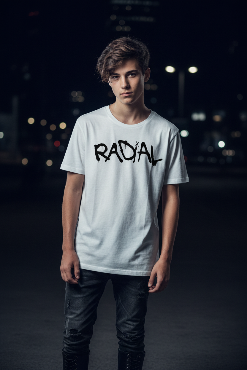 Radial T-shirt - Edgy Teenage Boy Model