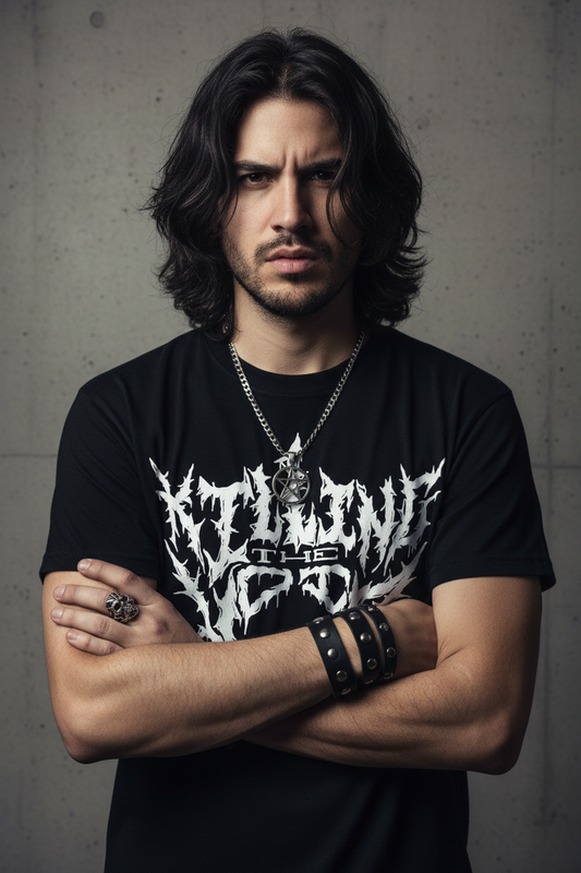 Killing The Void T-Shirt - Hispanic Metal Man