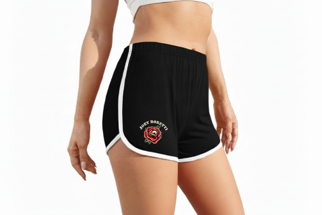 Joey Boretti Black Booty Shorts Front Logo Fix