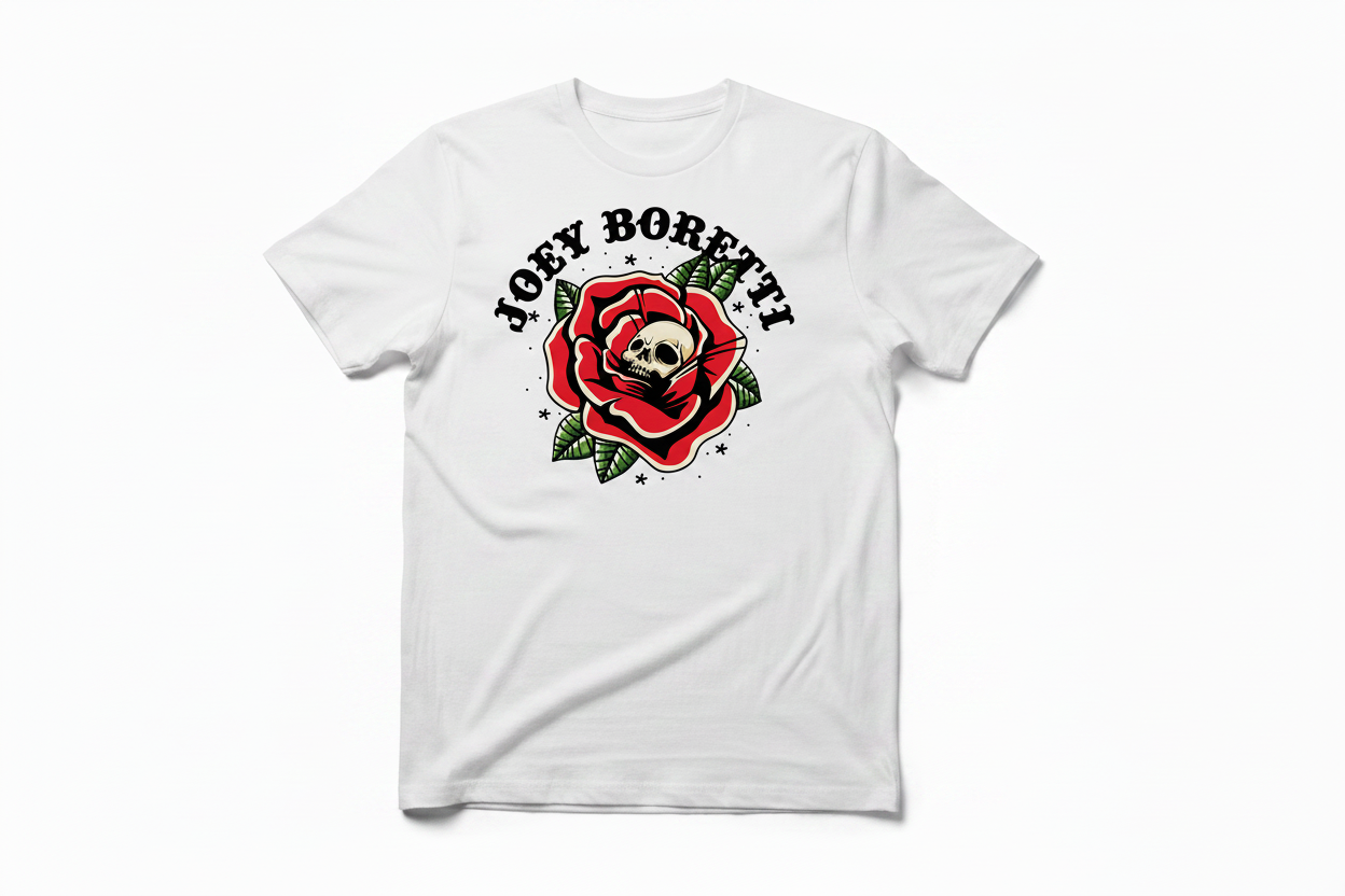 Joey Boretti White T-Shirt New Logo