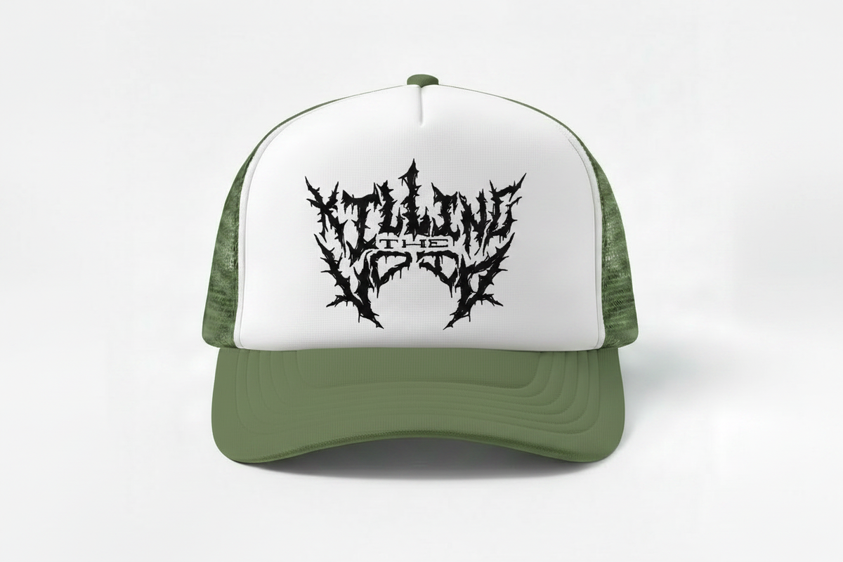 KTV Army Green White Trucker Hat