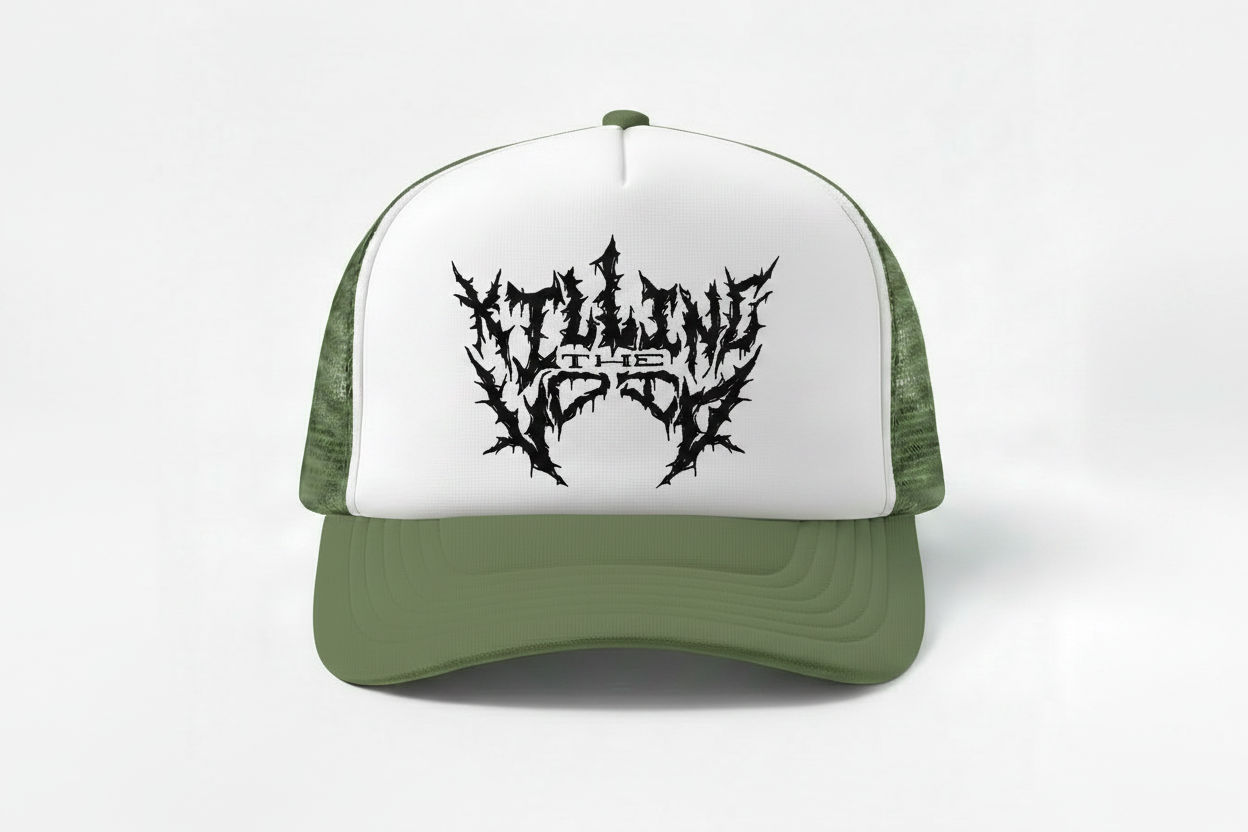 KTV Army Green White Trucker Hat