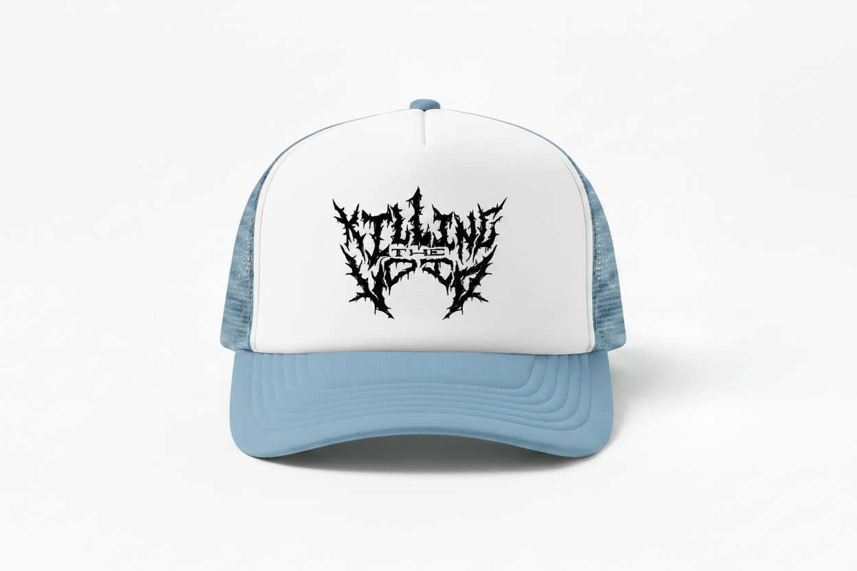 KTV Baby Blue White Trucker Hat