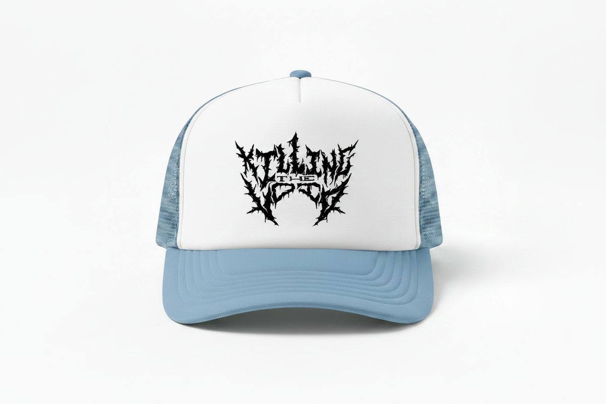 KTV Baby Blue White Trucker Hat
