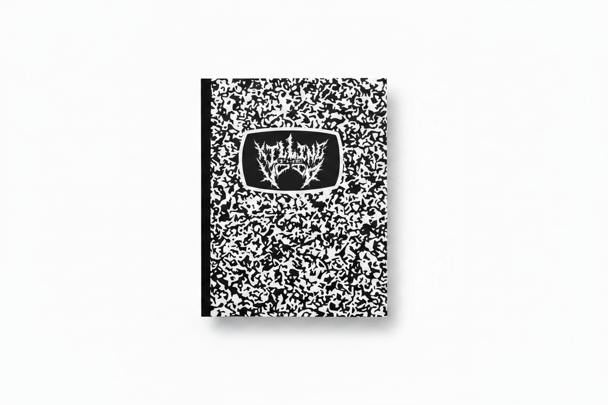 KTV Notebook White on Black