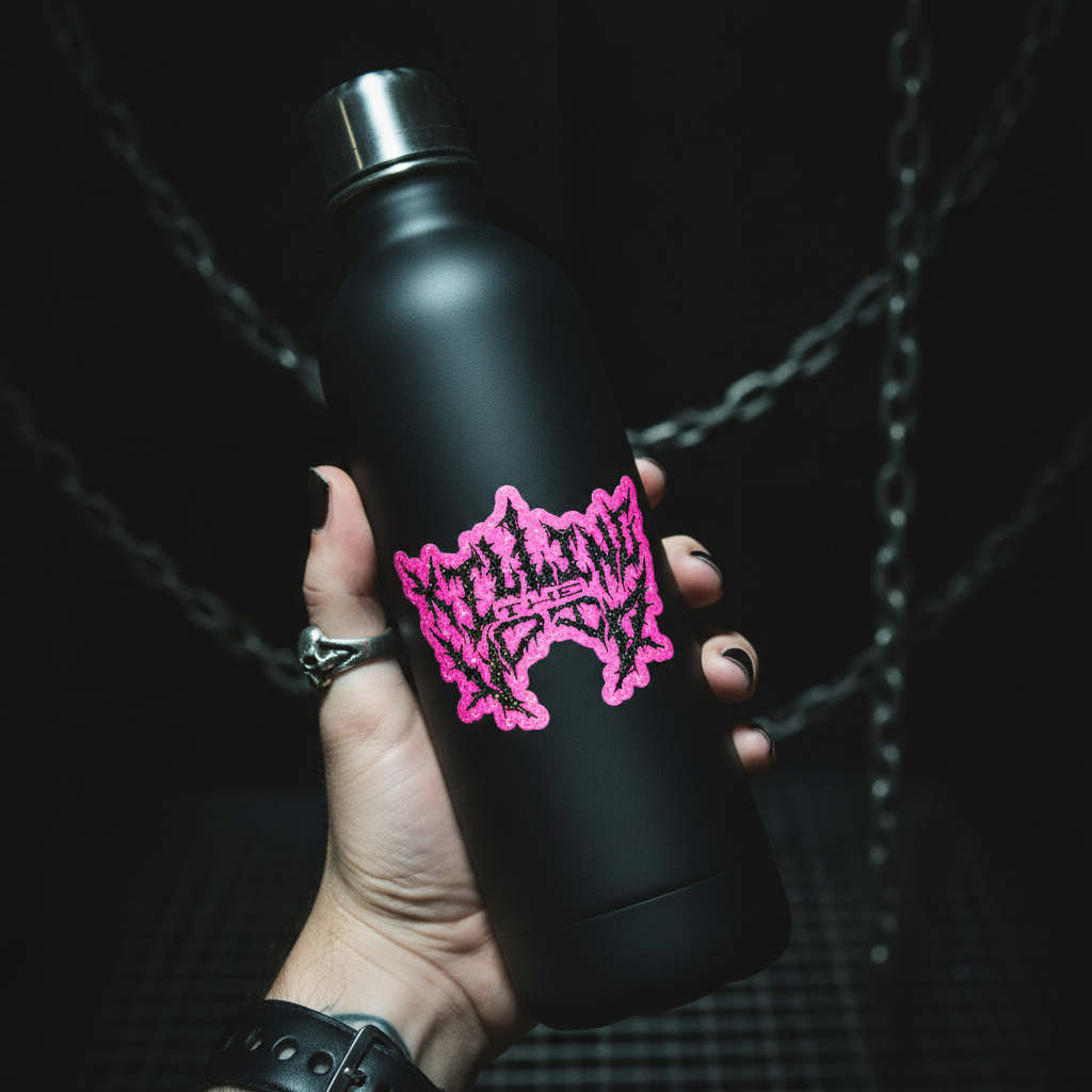 KTV Sticker on Water Bottle
