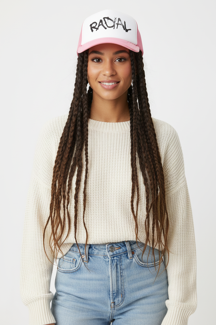 Model with Corrected Pink Hat