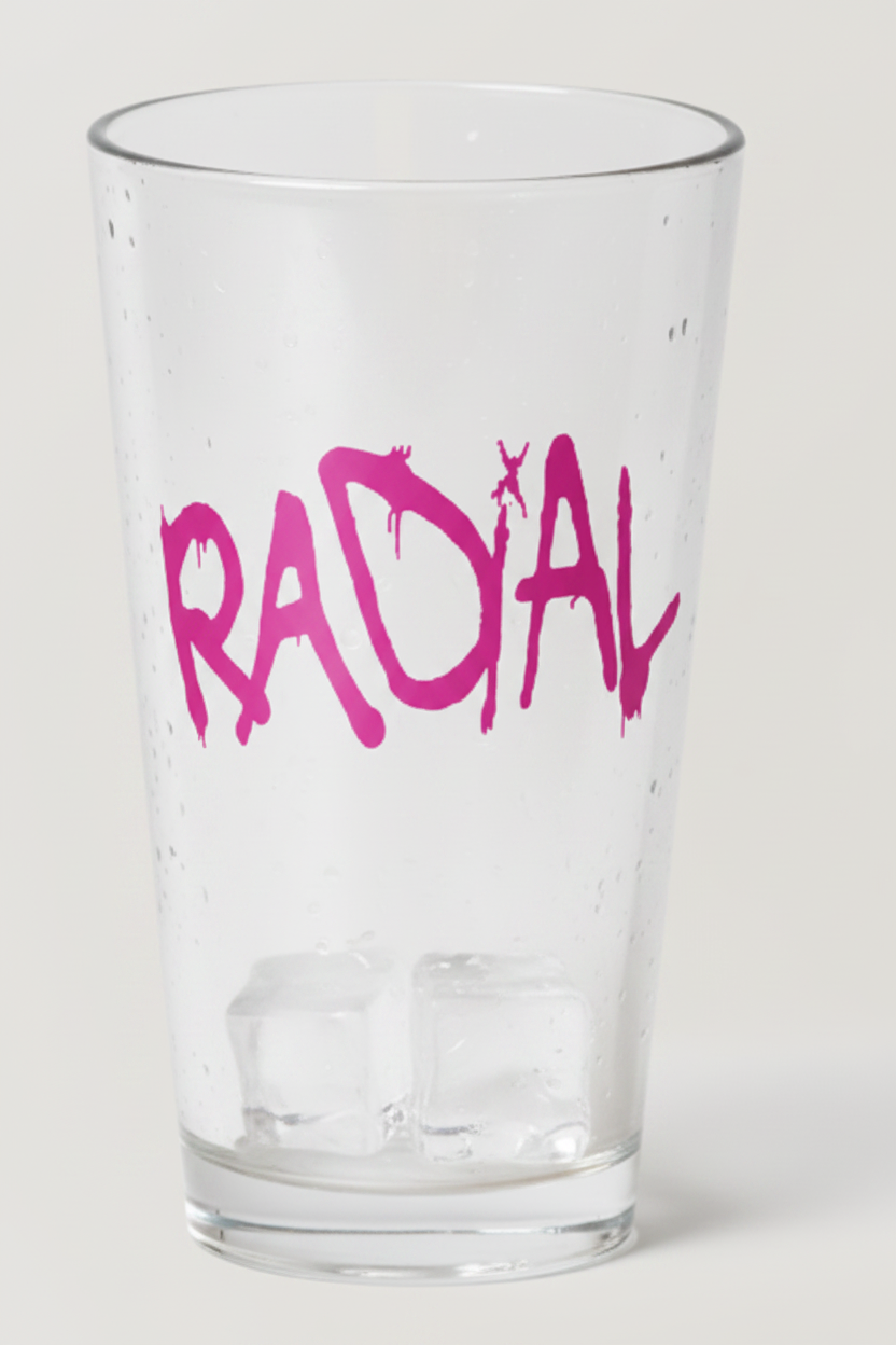 Pint glass #FB26EE logo
