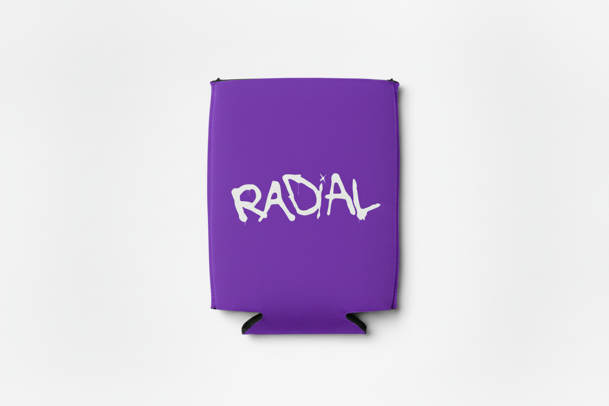 Radial #8F00FF Koozie Flat