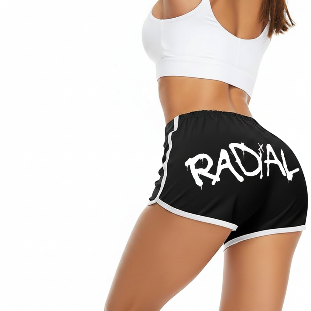 Radial Black Shorts - Back View
