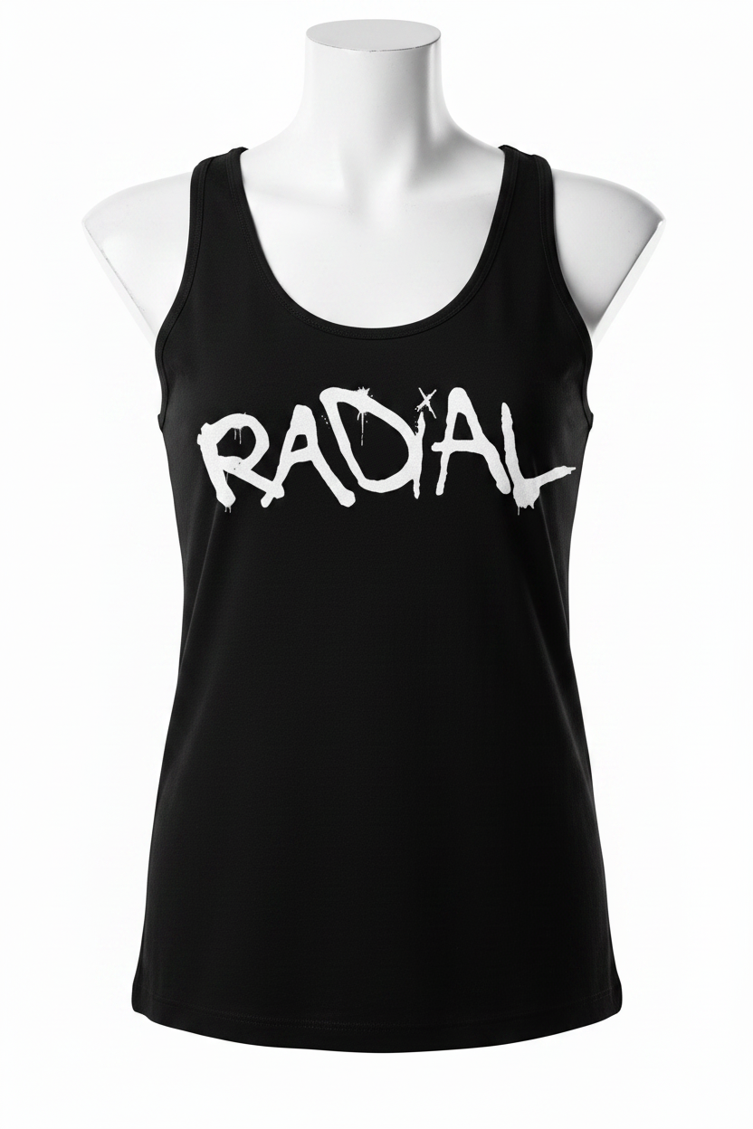 Radial Black Tank Top
