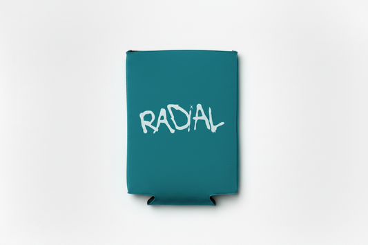 Radial Blue-Teal Koozie Flat No Can
