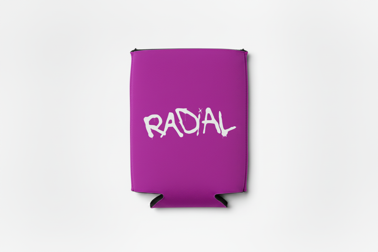 Radial #FB4FFF Koozie Flat