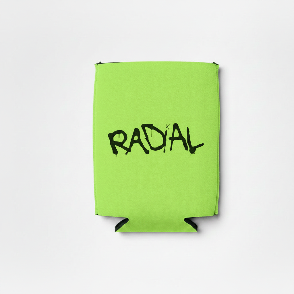 Radial Neon Green Koozie