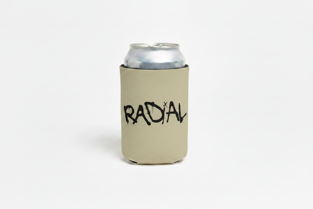 Radial Tan Koozie on Can