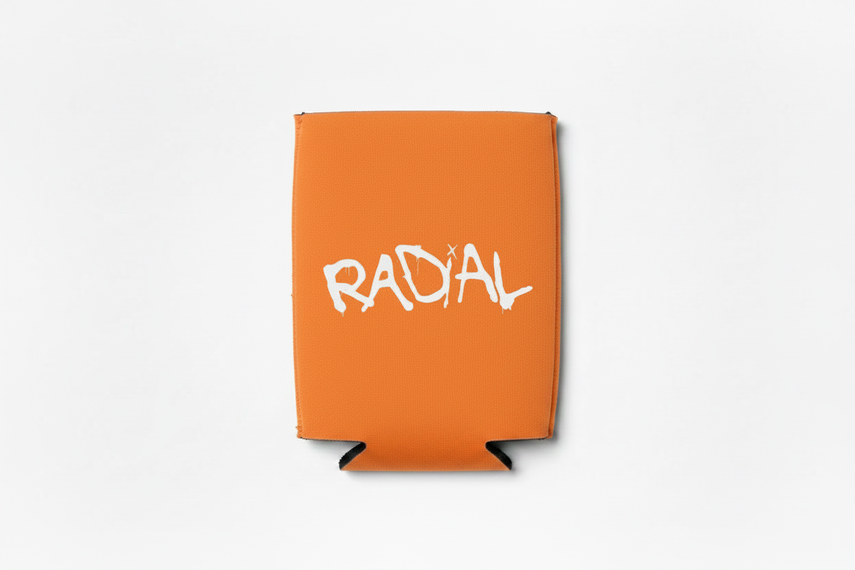 Radial Tangerine Koozie
