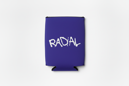 Radial Violet-Blue Koozie Flat