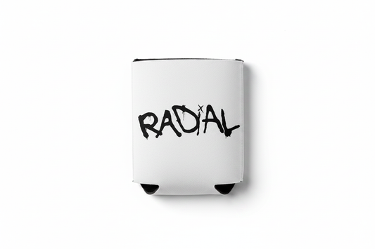 Radial White Koozie Flat