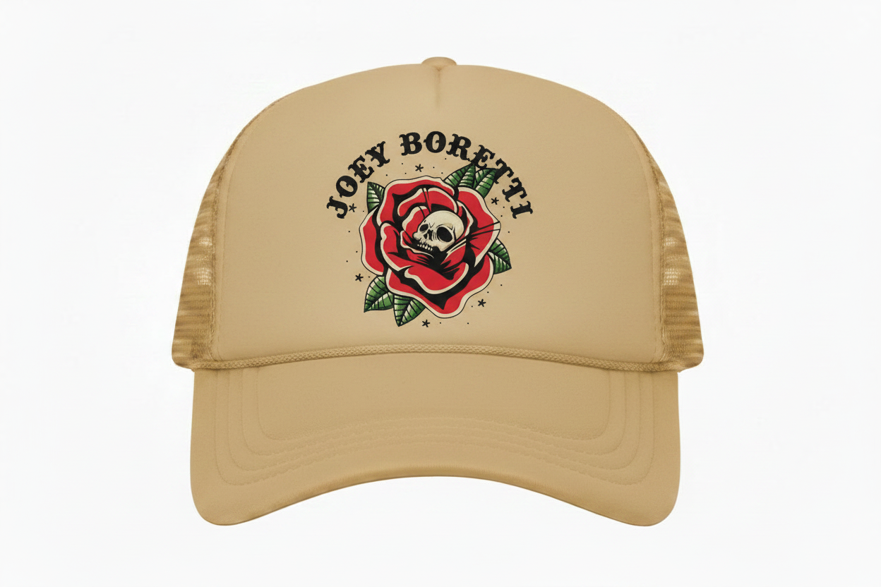 Tan Hat Black Letters